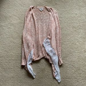 Pink knit cardigan
